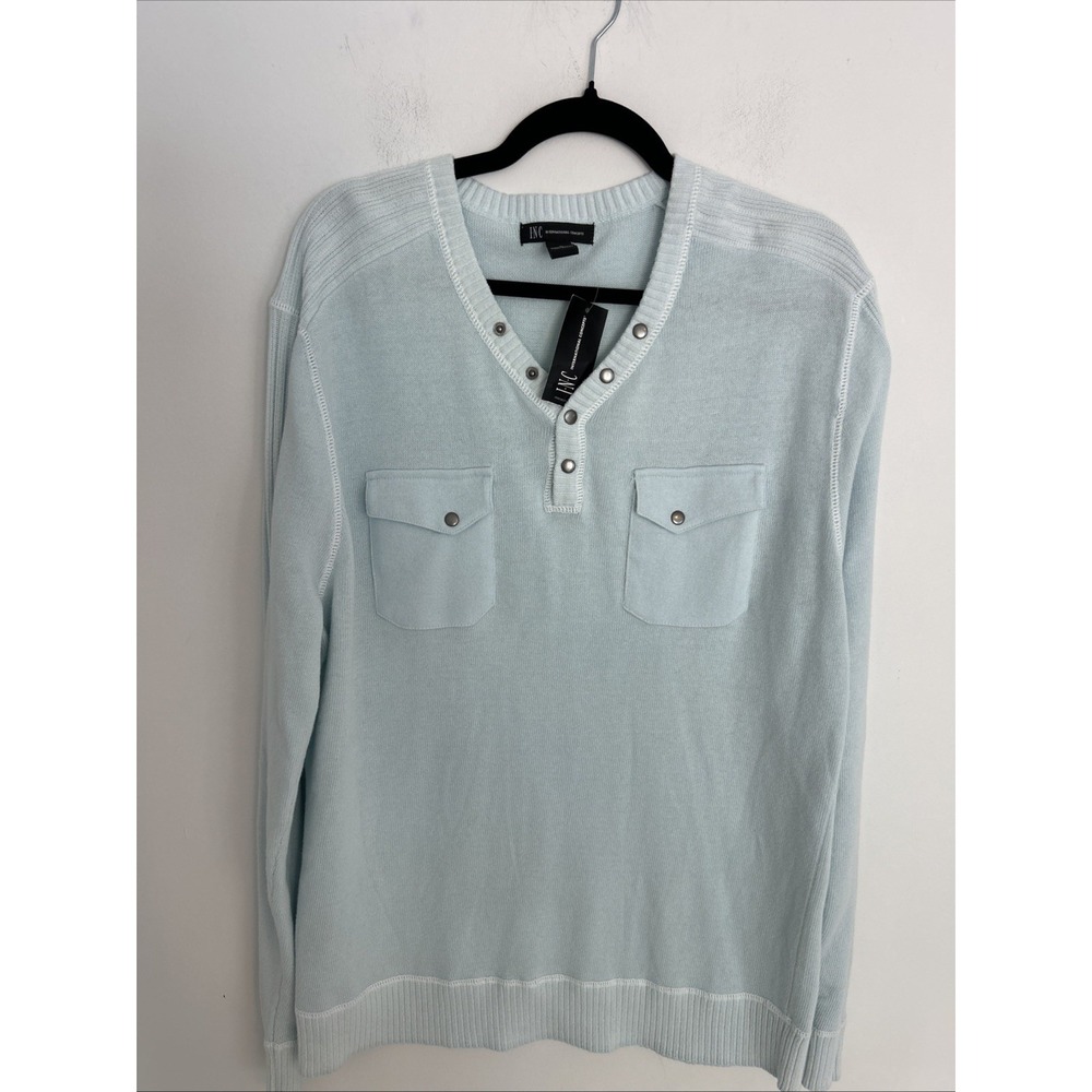 Inc International Concepts Women's L Long Sleeve Light Blue NWT Sweater